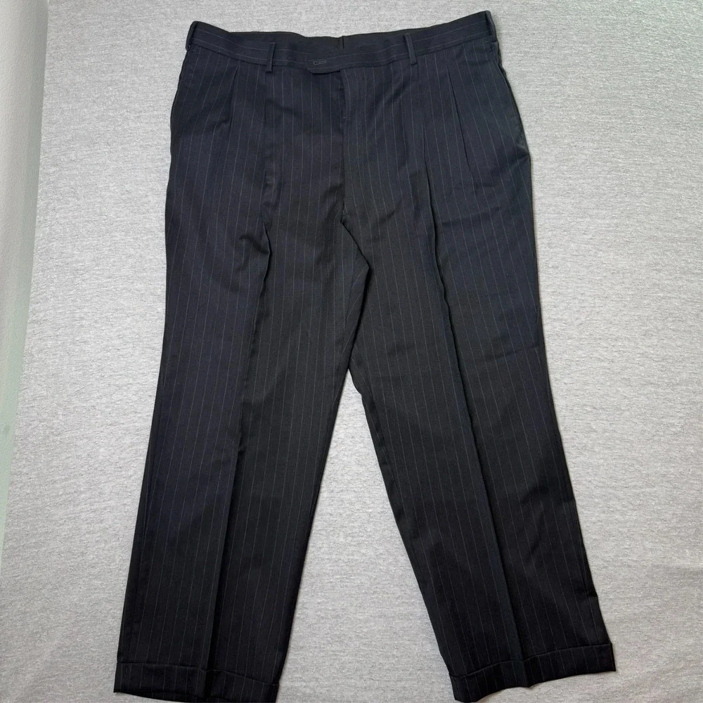 Petrocelli Roger Stuart Mens Black Suit 50L Wool Cashmere Blazer‎ Pants Classic